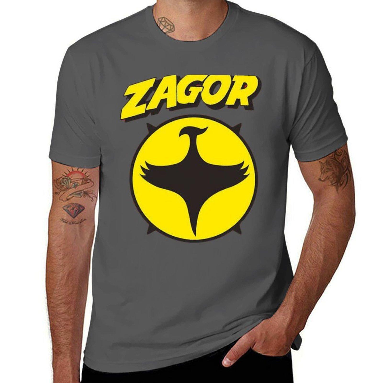 

ZAGOR SYMBOL T-Shirt t shirts for man pack cotton anime t shirts oversize T-Shirt 4XL