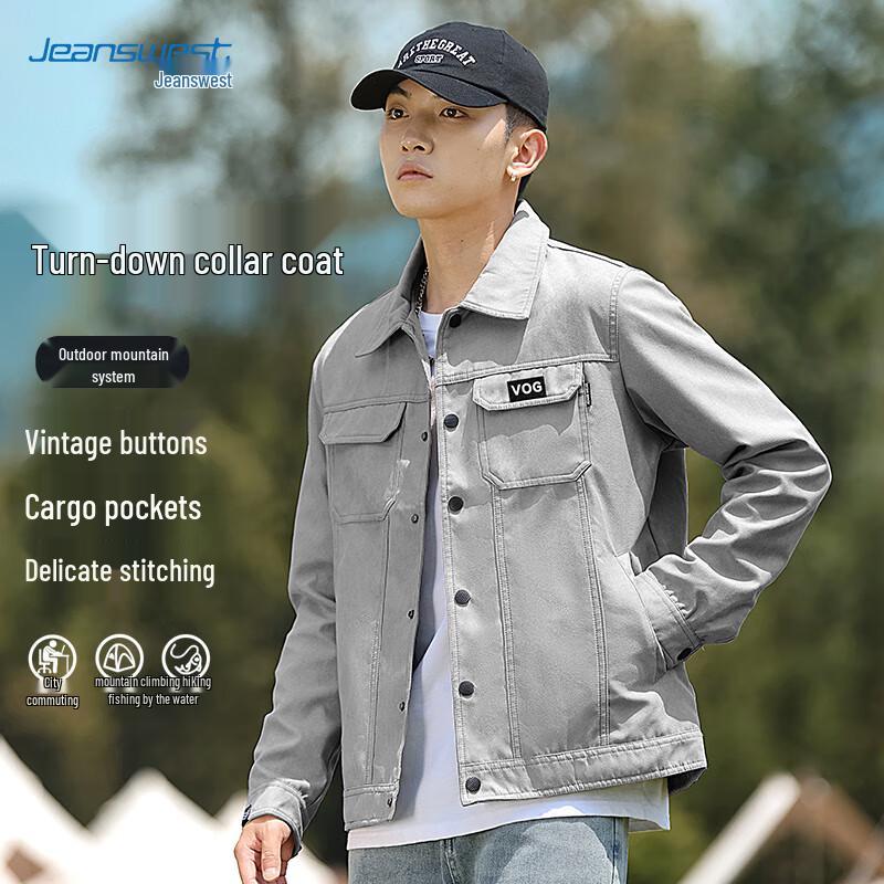 Jeanswest Men s Retro Workwear Windproof Jacket 3XL