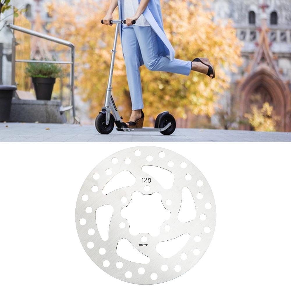 120mm Electric Scooter Disc Brake Anti Corrosion Smooth Friction Reduction Brake Disc Rotor 6 Holes Disc Brake Lining Scooters