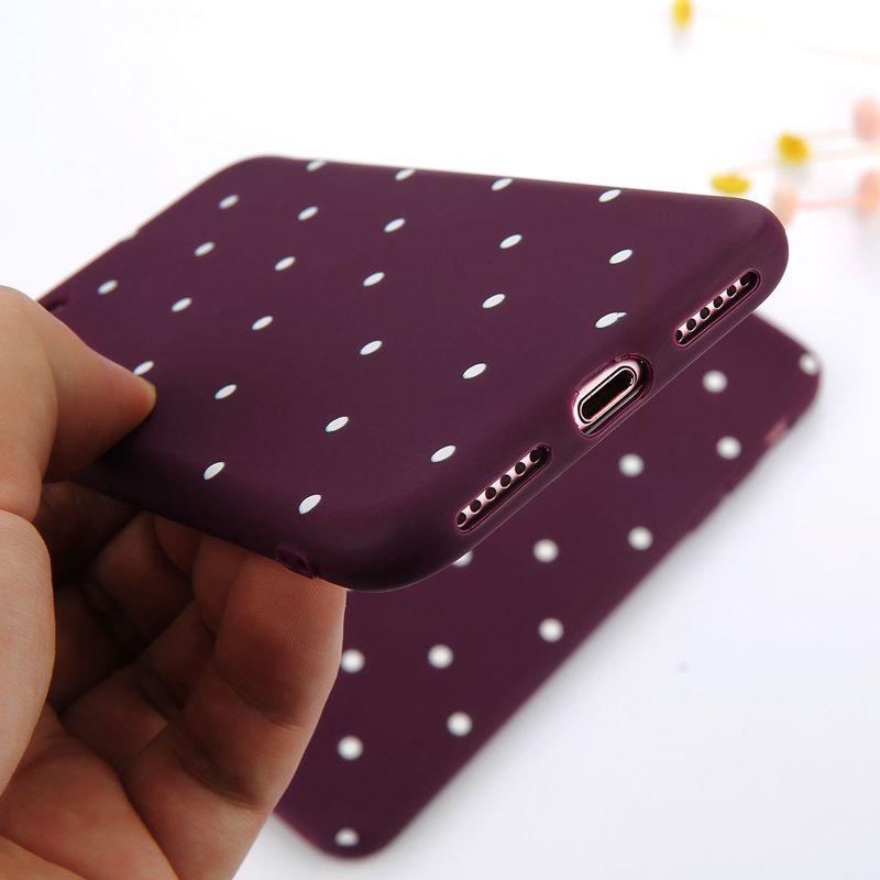 6 For Iphonex 6s 7 8 Plus Slim Shockproof Silicone Polka Dot Soft Tpu Case Cover