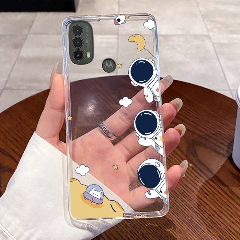 For Motorola Moto E40 / Moto E30 / Moto E20 Case Clear Silicone Jelly Soft TPU Back Cover Cute Rabbit Cat Dinasaur Phone Cases