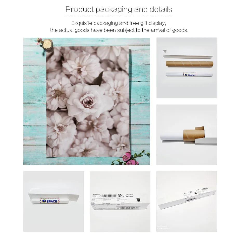 Natural Wall Art Canvas Painting Pink Rose Flowers Plant Landscape Posters And Prints Wall Pictures For Living Room Home Decor