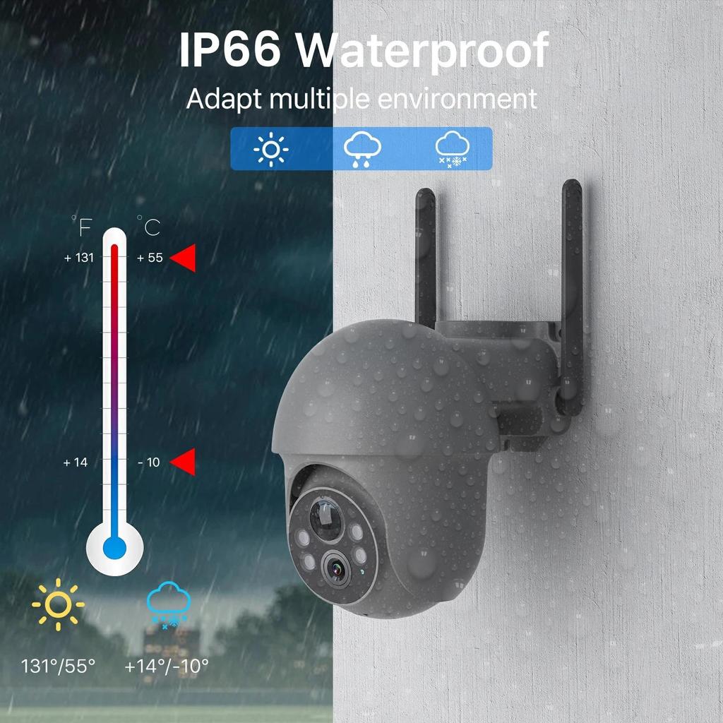 Vstarcam 5MP Solar Security WiFi Camera Outdoor Wireless Surveillance Floodlight Motion Detection Color Night Vision Remote Viewing with 360°View