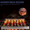 Multifunctional Stainless Steel Kebab Rack Barbecue Skewer Stand Warpresistant Kitchen EssentialSuitable Cooking Outdoor Use Cam