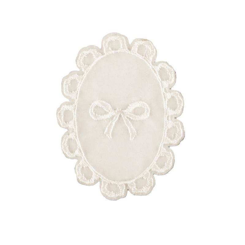 Embroidery Label Self-Adhesive Clothing Accessories Embroidery Sticker Lace Original Ultra-Thin Mesh Down Jacket Patch Sticker Cloth Sticker