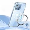 TPU+PC Case for iPhone 16 15 Pro Max 14 Plus 13 Transparent Magnetic Wireless Charge Shockproof Clear Cover for Iphone 15pro
