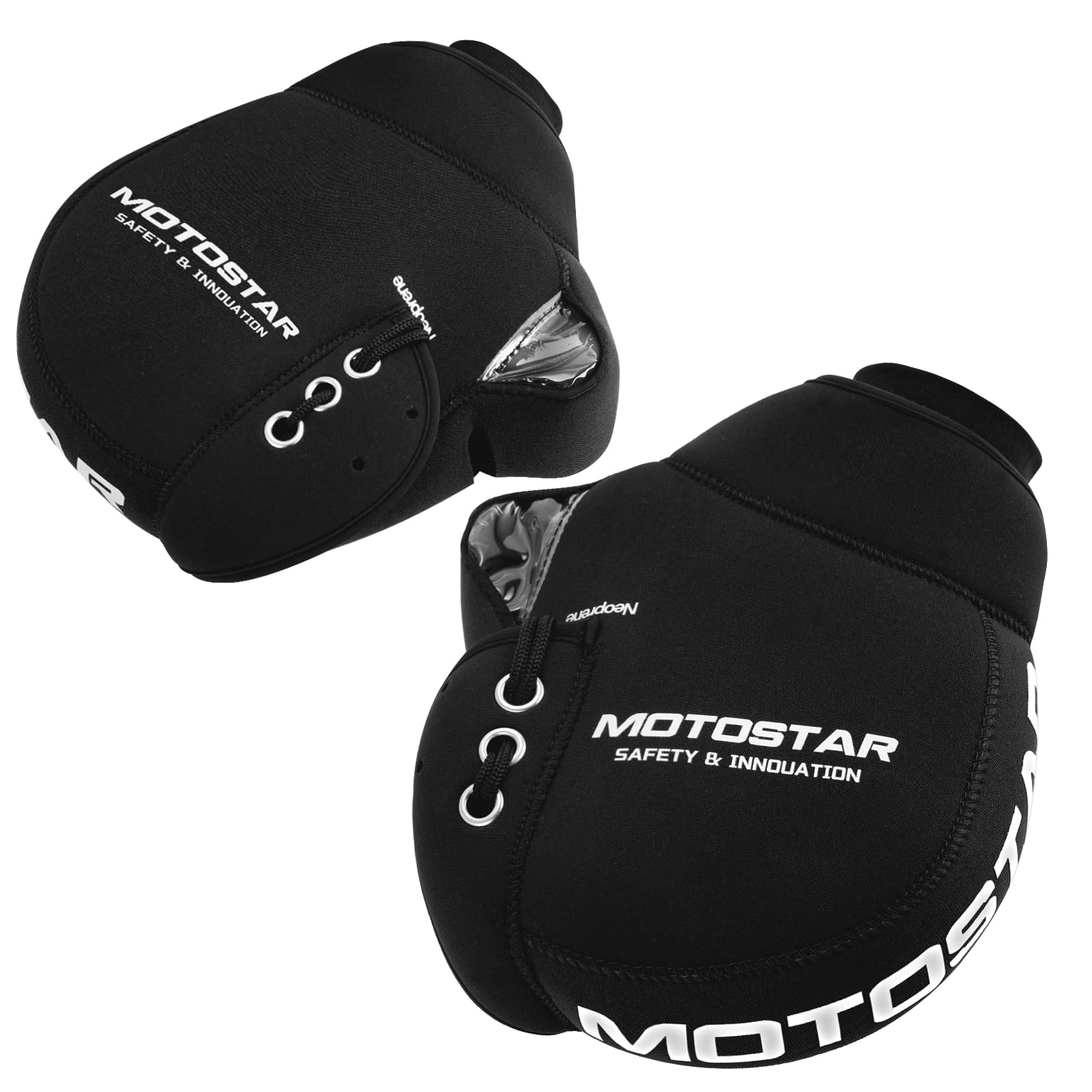 

MOTOSTAR Мотоциклетный руль Легкий подогрев ручек с холодным тонким Универсальный Один размер подходит Черный чехол, Неопрен, Установка, Светоотражатели, Ветрозащитный, чёрный