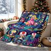 Princess Peach Toadstool Pattern Blanket for Home Decoration, Bed, Sofa, Car Travel, Camping, Suitable for All Seasons, Birthday Christmas Gift