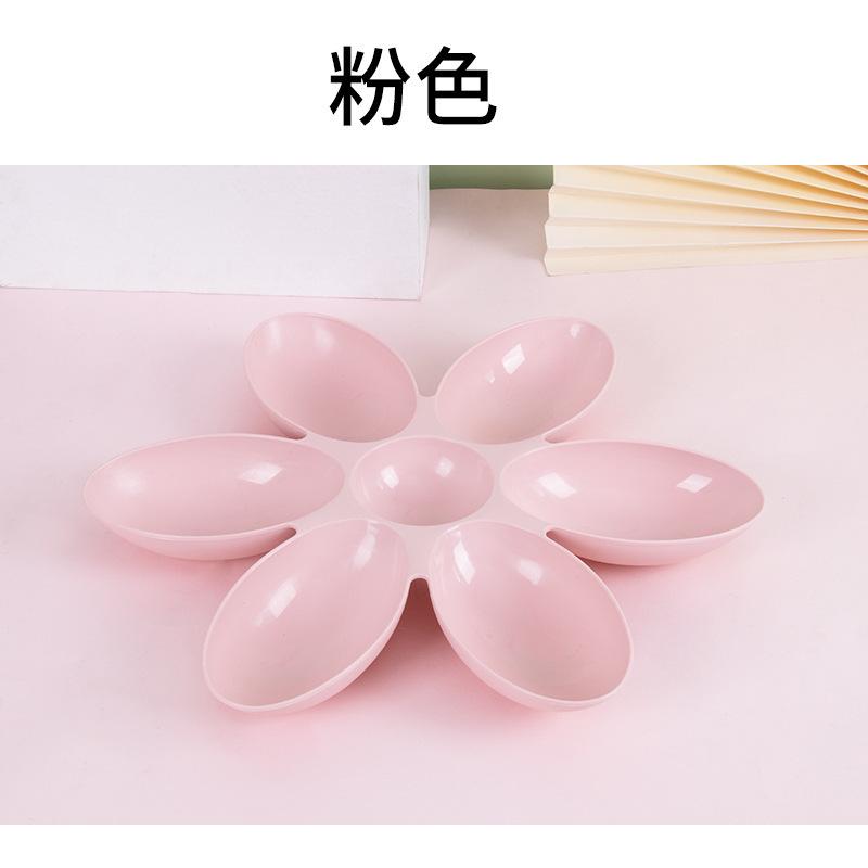 

Новая креативная посуда для кошек в кошачьем домике, миска для кошек с несколькими секциями в форме лепестка, пластиковая миска для домашних животных для кормления и воды розовый