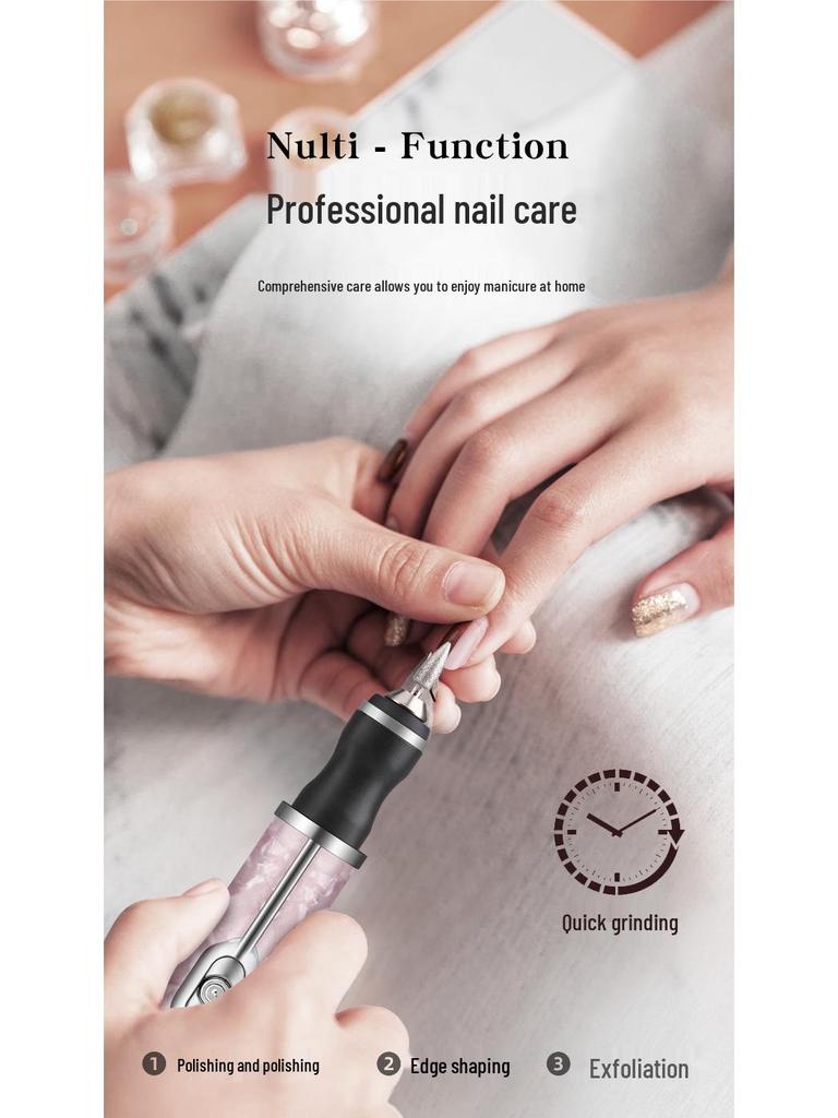 Wireless Electric Nail Grinder: Portable Manicure Tool for Shaping & Removing Nails with Rechargeable Grinding Pen.
