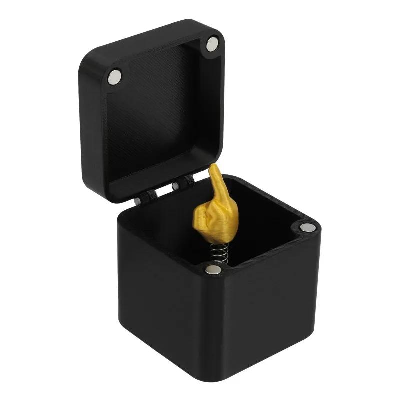 Funny Pop-up Middle Finger Gift Box Middle Finger In Box Creative Desk Home Decor Gifts Middle Finger Novelty Christmas Funny Prank Gift