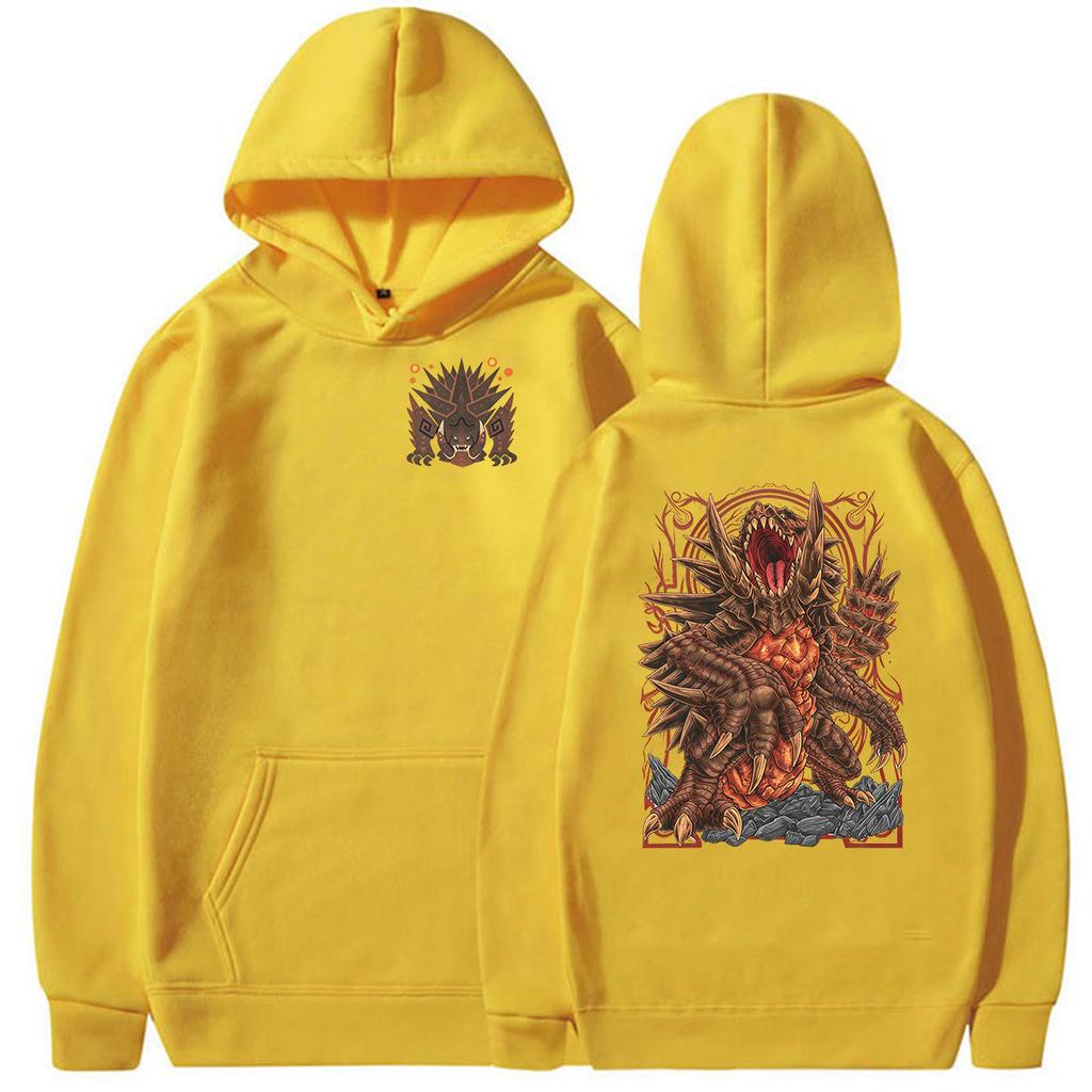 Game Monster Hunter Akantor The Black God Hoodie Vintage Long Sleeve Fashion Sweatshirt Player Pullover Clothing Hoodies