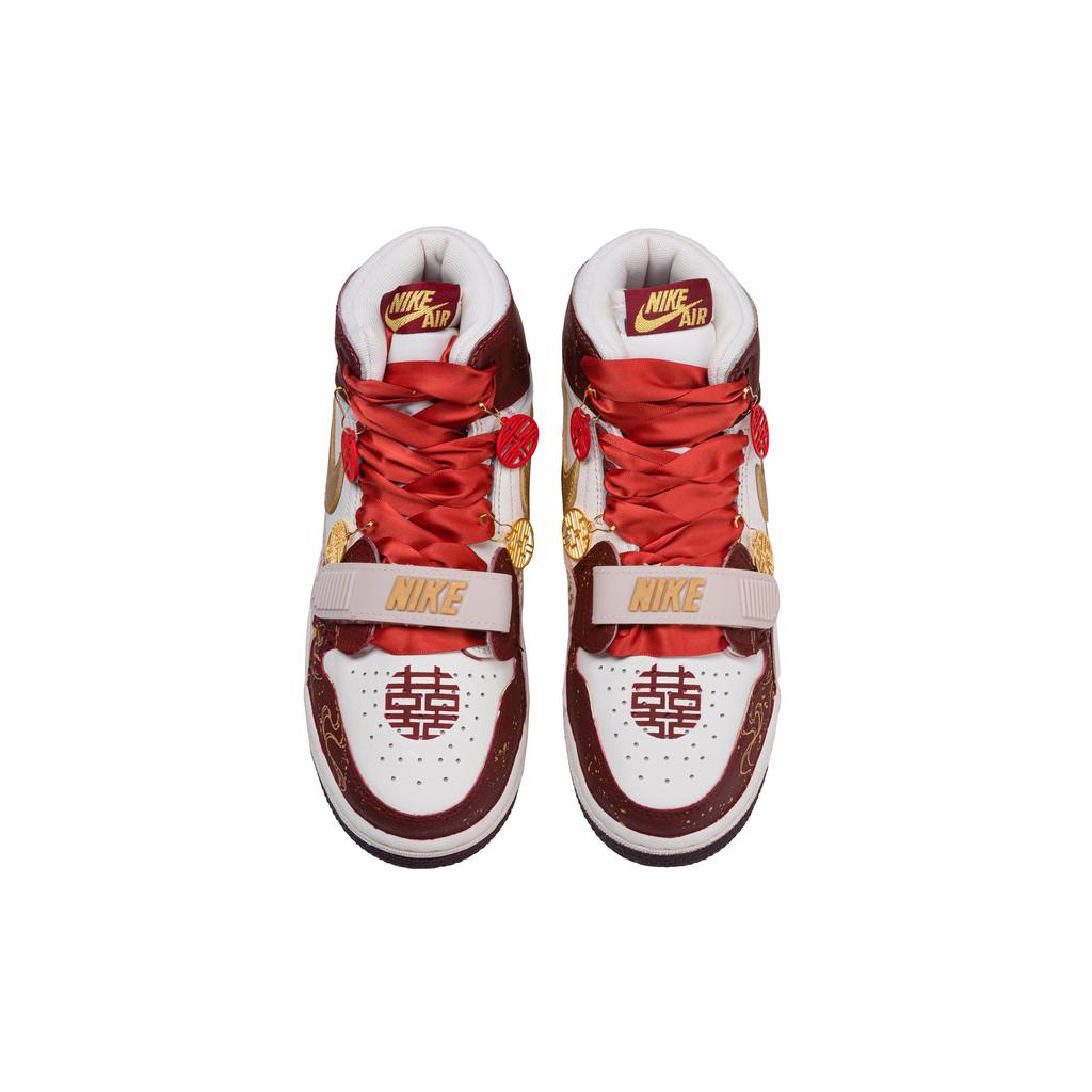 Jordan Legacy 312 Liebe trifft ihre Zeit Abriebfest Abriebfest High-Top Basketballschuhe Damen Gold Rot IB4914-161(Team691-)