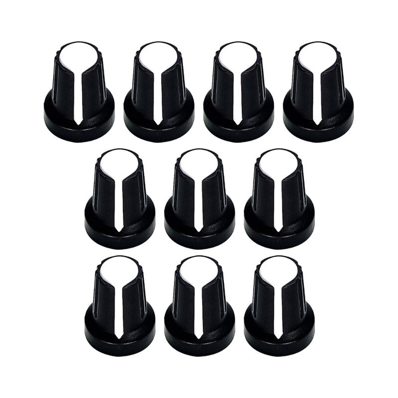 Pack of 10 Volumes Knobs Bass Control Knobs Plastic Texture for Electric Guitar and Bass Volumes and Tone Control