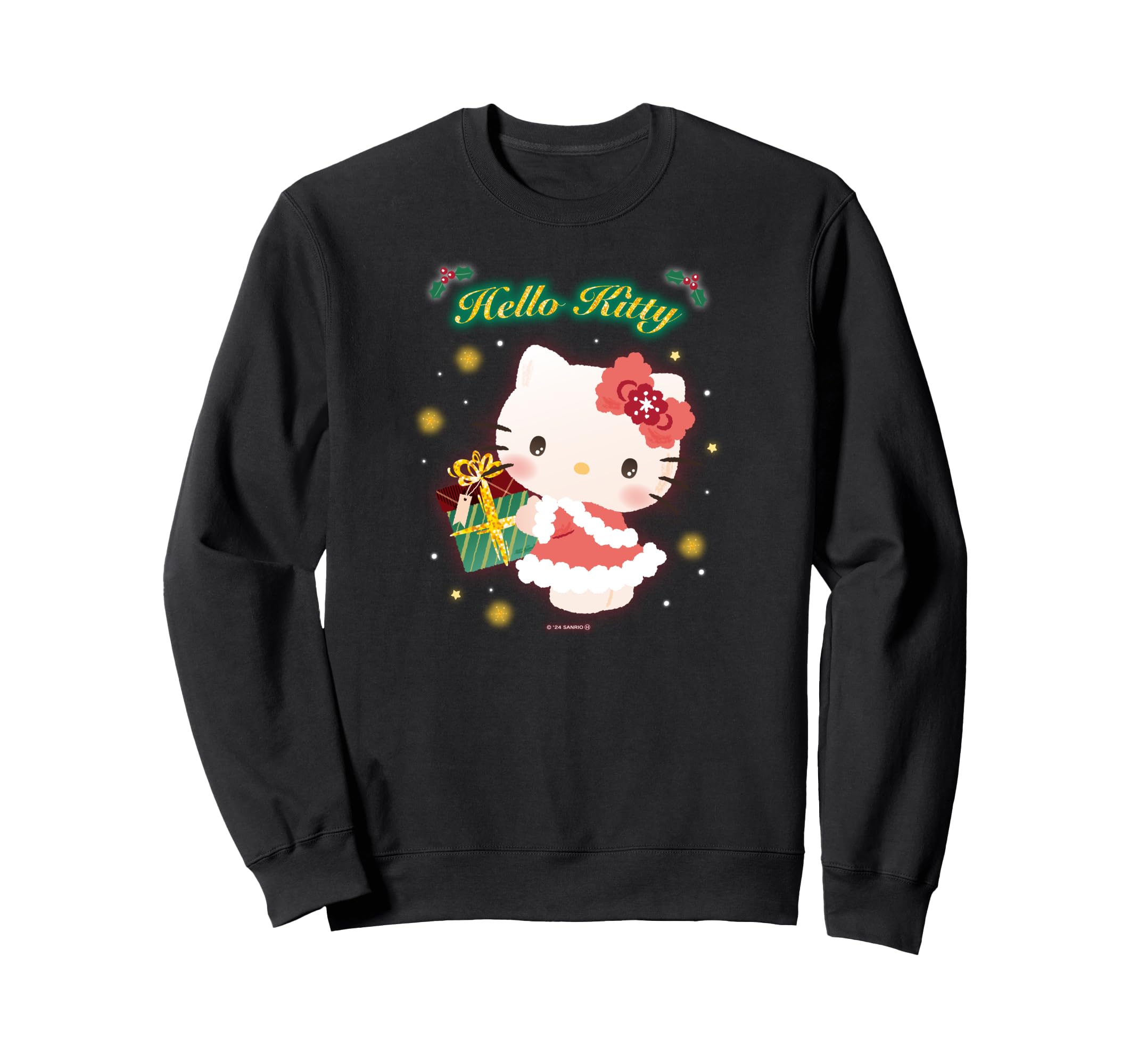 

Счастливого Рождества для тебя Hello Kitty толстовка чёрный