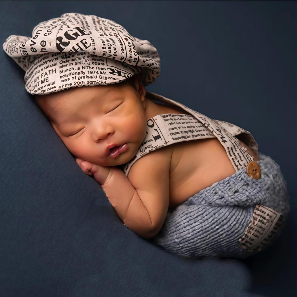 Newborn Photography Outfits: Baby Suspender Clothes for 100-Day and Full Moon Photos