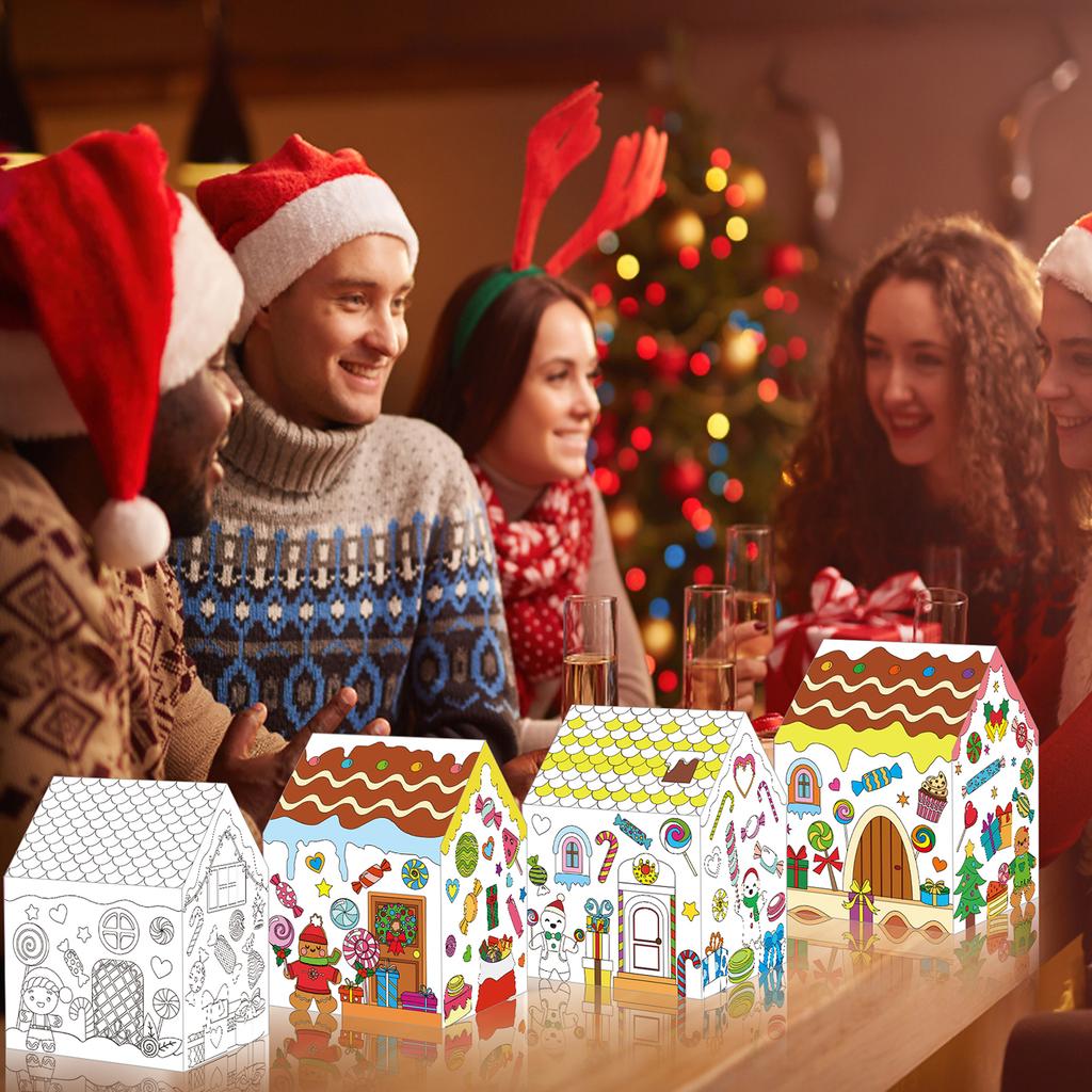 Christmas Man, Snowman, Lollipop, Holiday Party Background, DIY Decoration Box