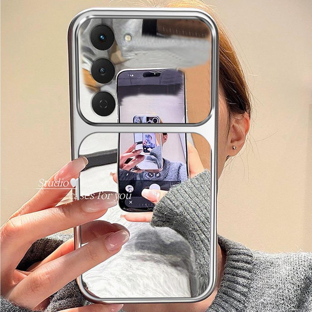 Case for TECNO SPARK 40 Pro,Pro+ Trending Big Window Cover Mirror Phone Casing