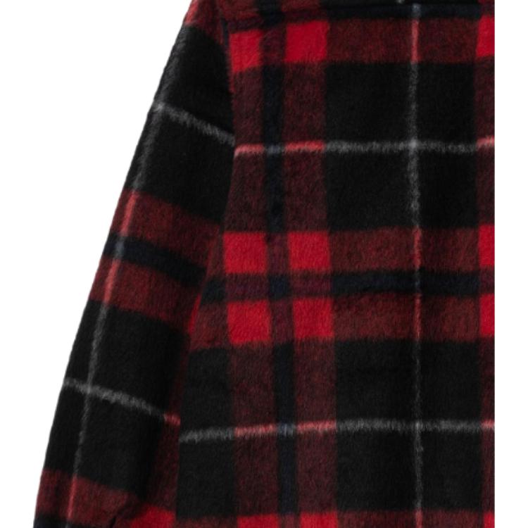 Carhartt WIP Plaid Logo Label Long Sleeve Shirt Jacket Men Jackets Red I030790-18X-XX