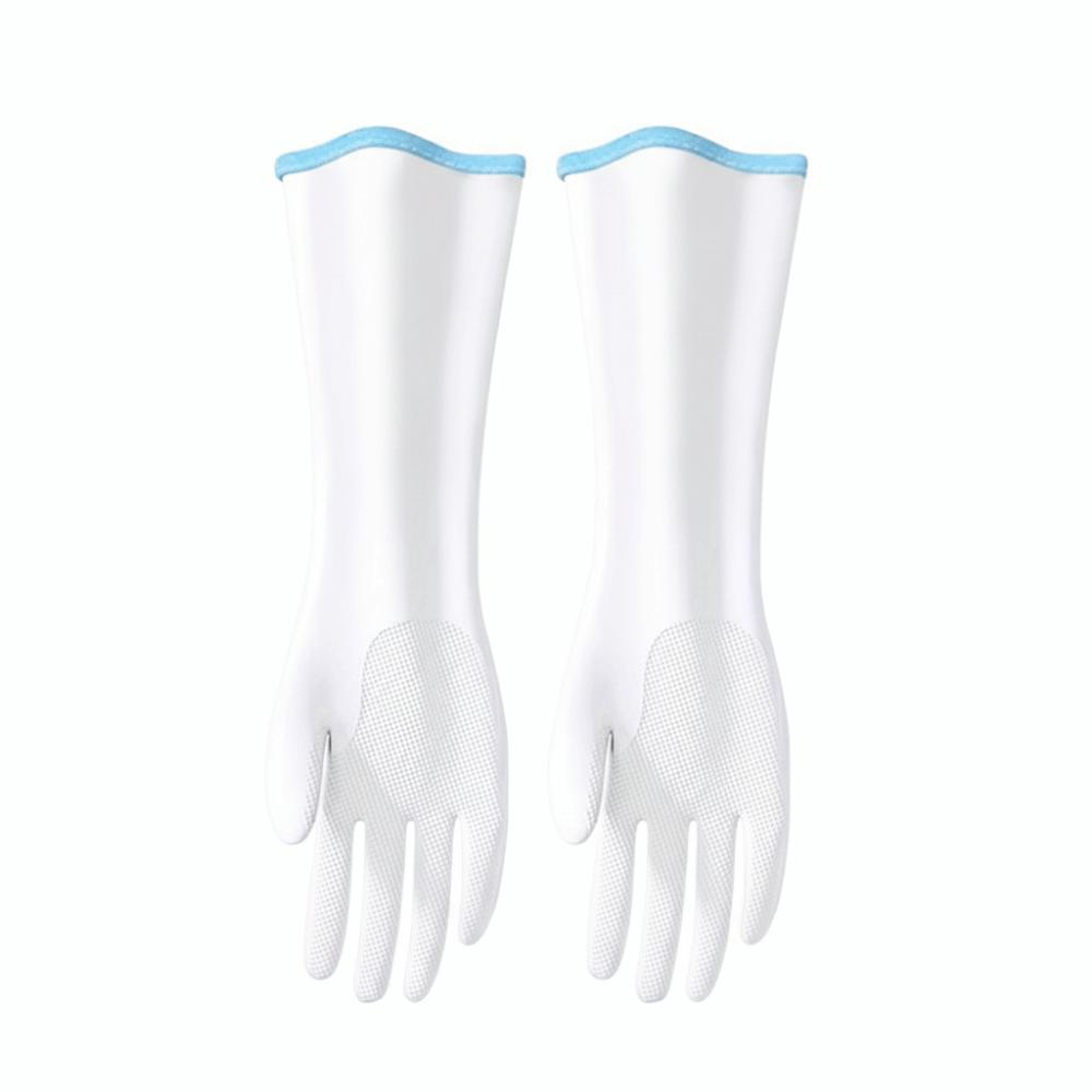 

Waterproof Lengthen Kitchen Cleaning Gloves Latex Wear-resistant Household Gloves Thickened Dishwashing Gloves Kitchen
