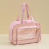 Waterproof Fitness Travel Bag - Large Capacity, Wet/Dry Separation, Thickened Transparent Portable Handbag