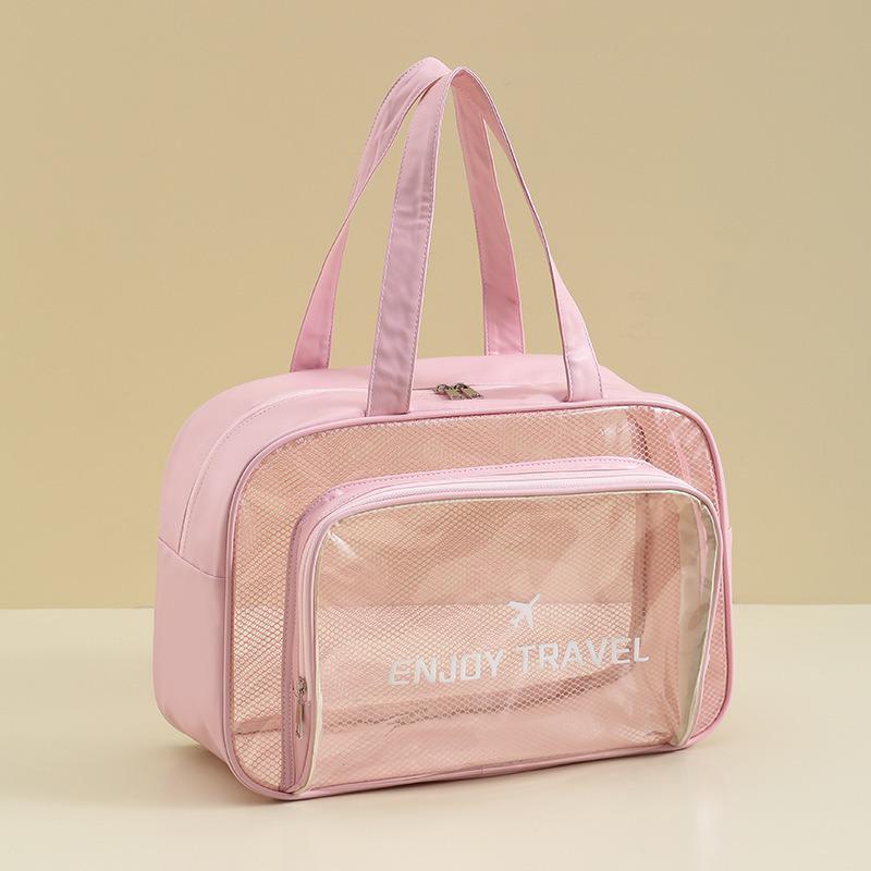 Waterproof Fitness Travel Bag - Large Capacity, Wet/Dry Separation, Thickened Transparent Portable Handbag