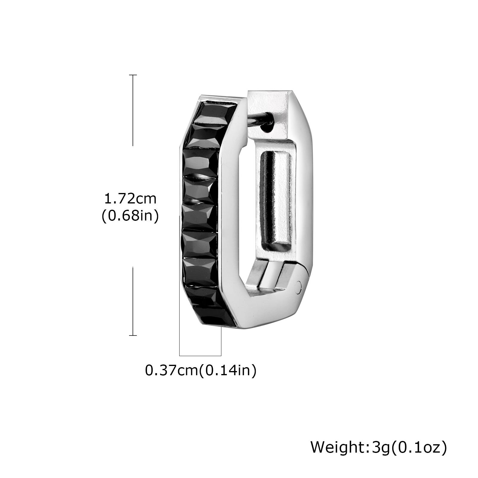 

Fashion Retro U-Shaped Geometric Hoop Earrings for Men, Creative Stainless Steel Hip-Hop Huggies Earrings, Punk Jewelry Gift