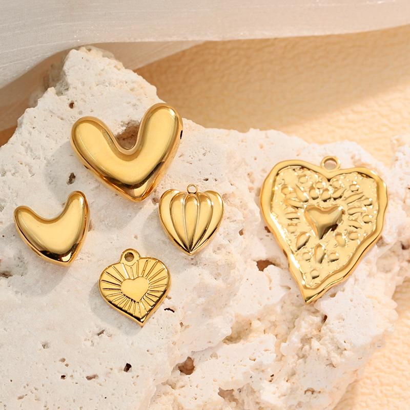 Cross Retro Stainless Steel Heart Pendant Jewelry Collection: Bracelet, Necklace, Earrings, Charms