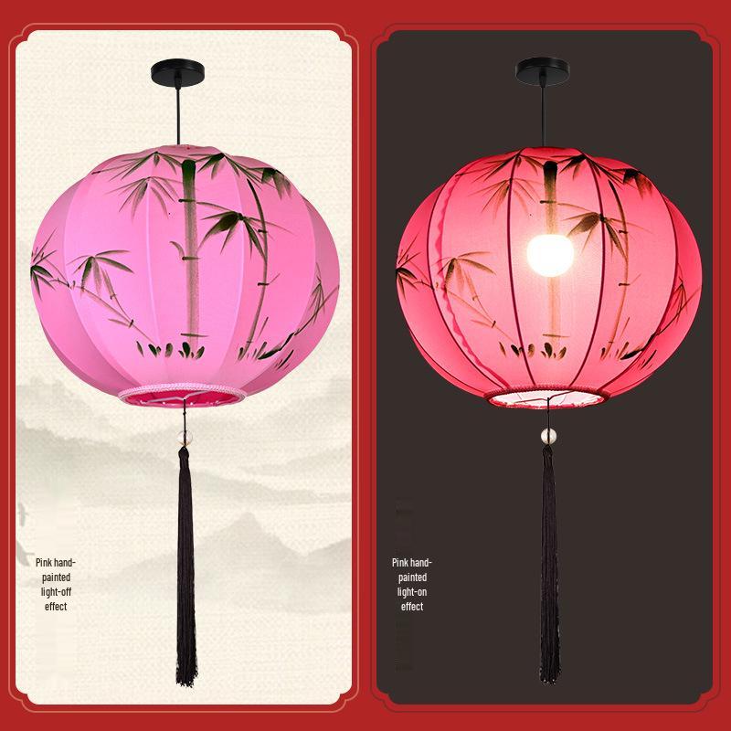 Chinese Style Outdoor Waterproof Colorful Round Lanterns for Scenic Spots and Restaurants