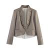 2026 summer new European and American cross-border women's clothing fashion flip buckle trim blazer w021 83067