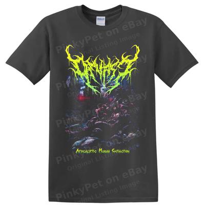 Devast Death Metal T-Shirt Zombie-Apokalypse Neon-Horror Grafik-T-Shirt Unisex Kunst