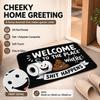 Funny Welcome Poop Door Mat 2D Flat Printed Felt Polyester Composite Front Entry Rug Humor Indoor Floor Mat Anti-Slip