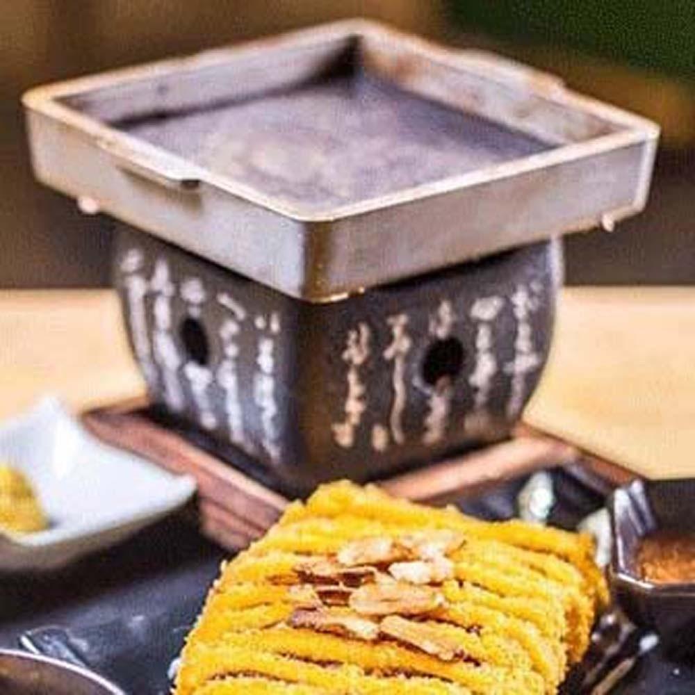 Japanese Style Charcoal Stove with Grill Net Barbecue Grill Tea Stove Square Text Stove  Outdoor