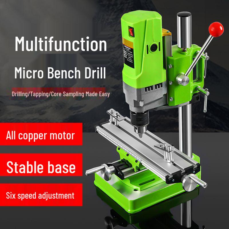 Compact Multipurpose 220V Bench Drill & Milling Machine for Home and Industrial Use