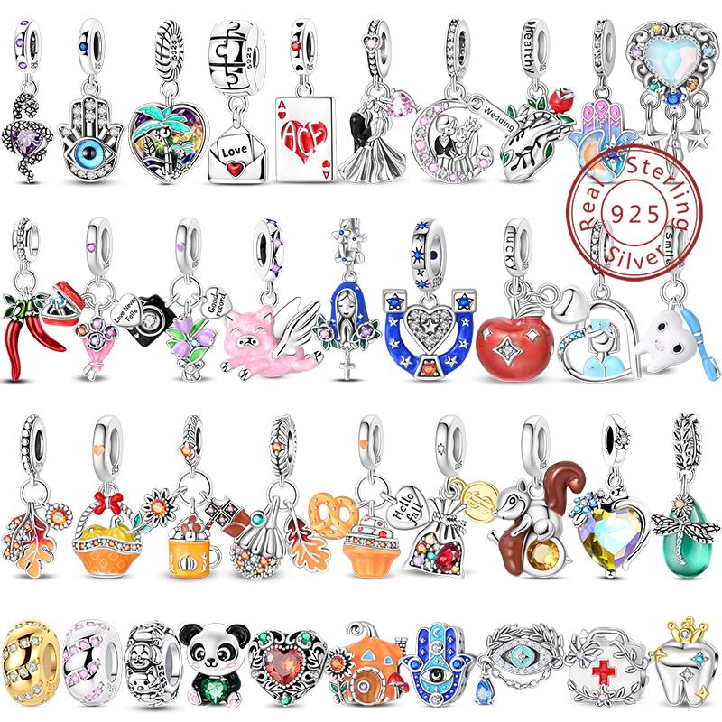 Trendy 925 Silver Wedding Doctor Animal Pirate Autumn Multi Style Charm Bead Fit Wedding Party DIY Exquisite Jewelry