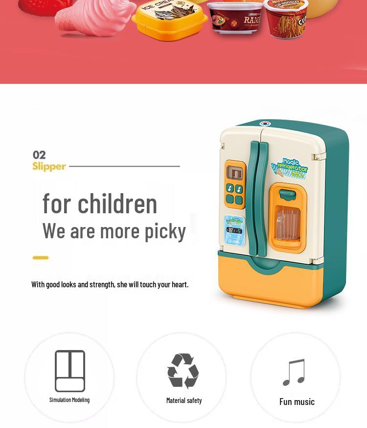 Elektrisches Wassersprüh-Spielhaus Spielzeug Kühlschrank für Kinder - Interaktives Geschenk für Eltern und Kinder