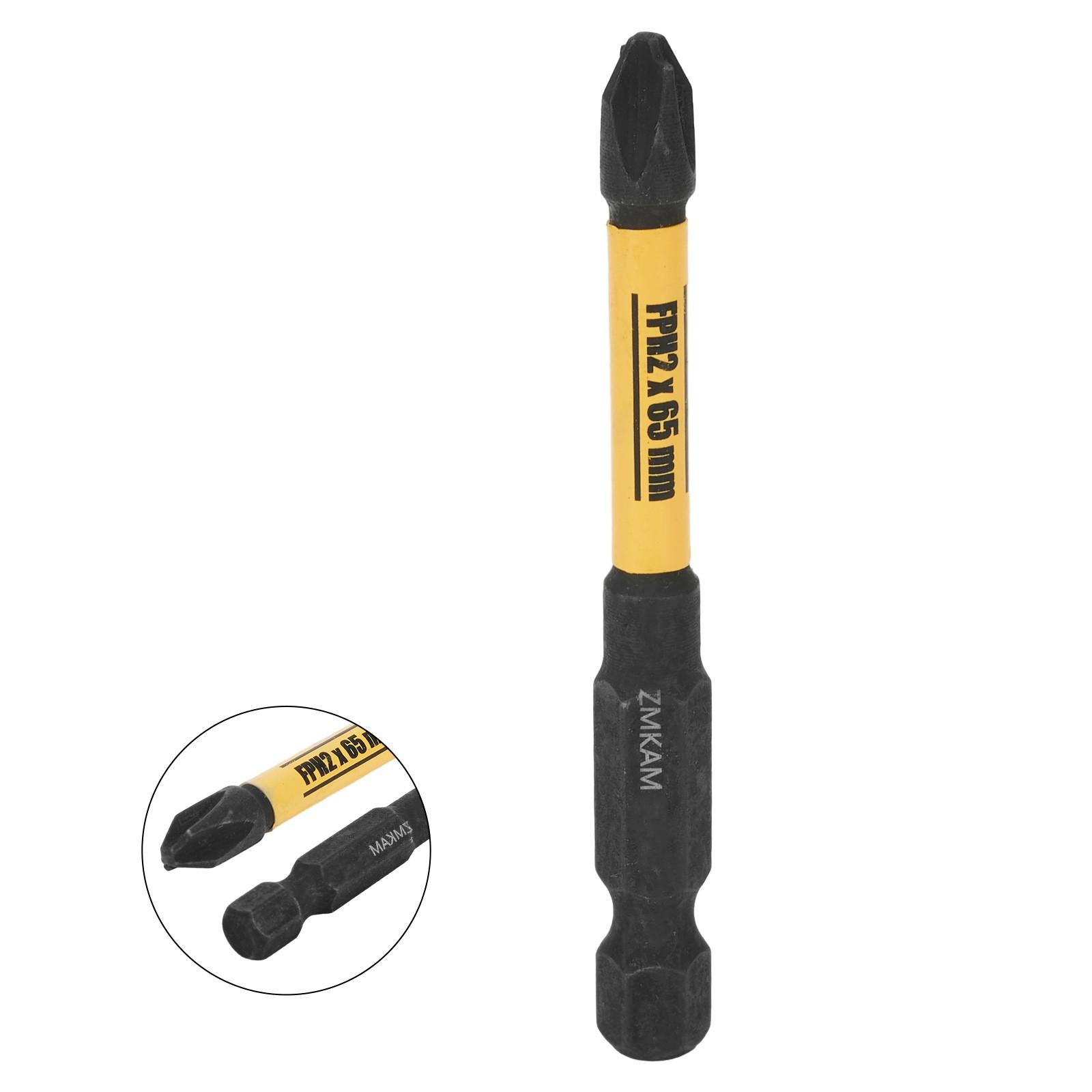 

Бита для отвертки 5,5 мм, хвостовик 6,35 мм, черно-желтая, с четкой маркировкой крест 65mm