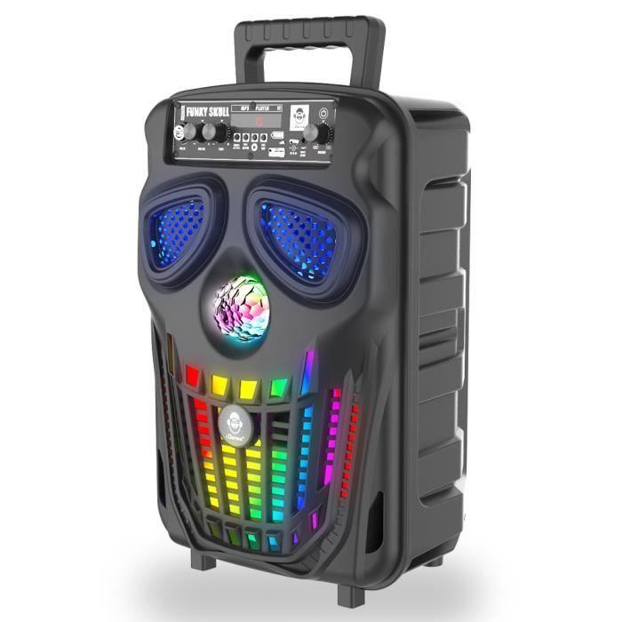 Karaoke reproduktor - iDance - Funky Skull - Bluetooth - LED - Halloween