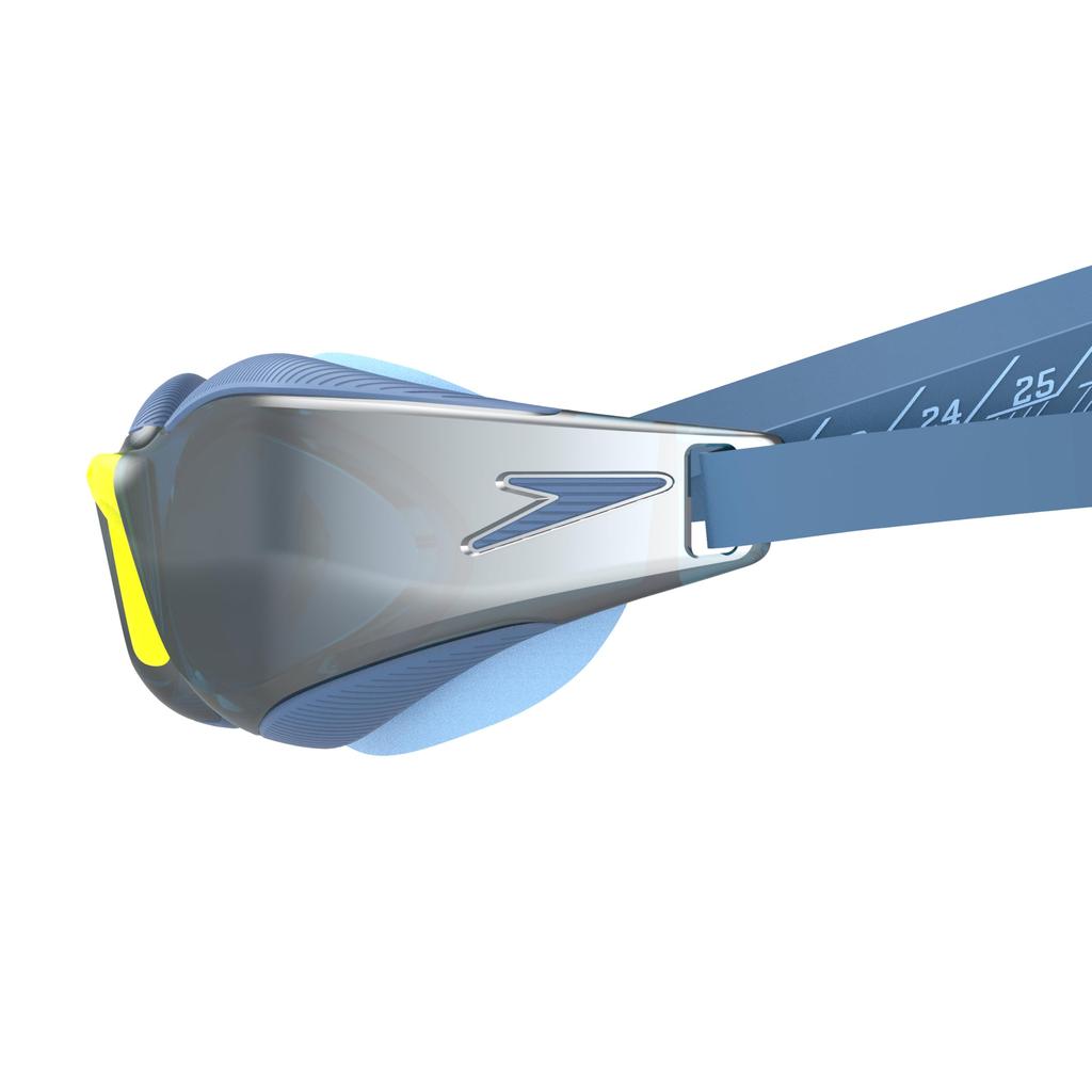 Speedo Fastskin Hyper Elite Mirror Goggles, Unisex, Gloves, Navy/Silver