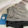 145cm Petite Women's High-Waisted Gray Wide-Leg Pants - Versatile Soft Autumn/Winter Casual Sportswear
