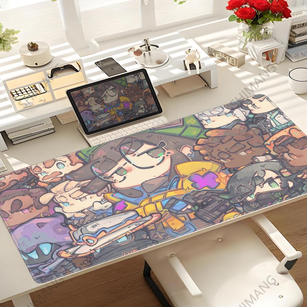 Tappetino per Mouse da Gioco Grande Valorant ISO XXL Nuovo Tappetino Tastiera Tappetino Mouse Gamer sul Tavolo Tappetino Scrivania Veloce Anime x Tappetini Mouse