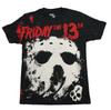 Unisex Shirt Cotton Oversize Large Size Friday the 13th Adult Giant Distressed Full Jason Mask Under Name