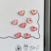 Juego de 8 imanes para refrigerador con forma de corazón: imanes decorativos lindos y simples adecuados para pizarras blancas de cocina y oficina.