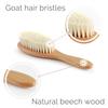 Wooden Baby Hair Brush for Newborns Infant Hair Comb Soft Wool Hair Scalp Massage Ideal for Baby Cradle Cap Care