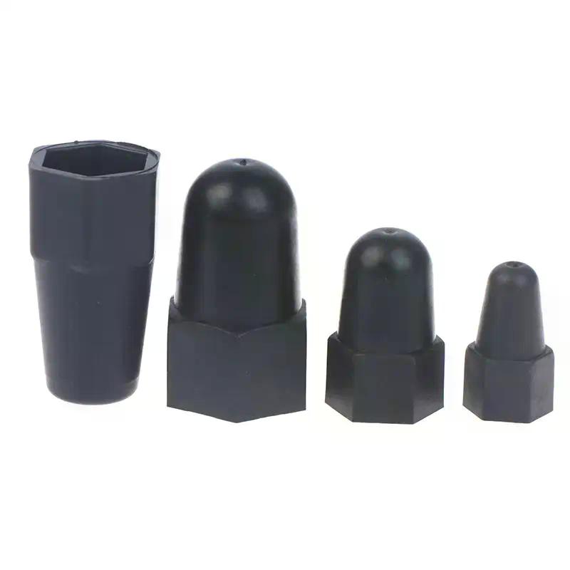 10PCS Lengthen Nut Cap Hexagonal Nut M6 M8 M10 M12PE Plastic Nut Protection Caps Hex Screw Protective Sleeve