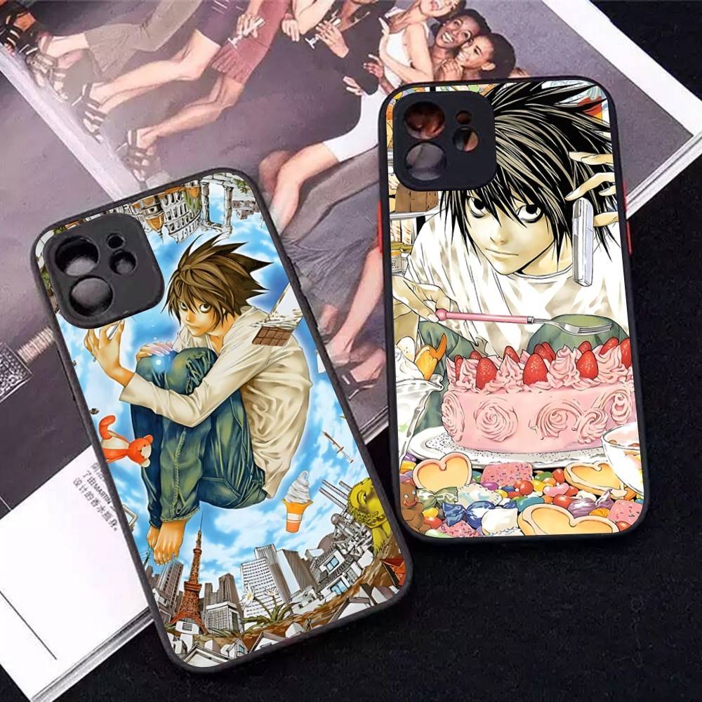 Japan Anime Death Note Phone Cases For IPhone 16 15 14 Plus 13 12 11 Pro Max Matte Oft Bumper Phone Cover