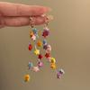 Color summer gorgeous fireworks earrings girl heart dopamine personality contrasting color fun stud earrings long beaded earrings