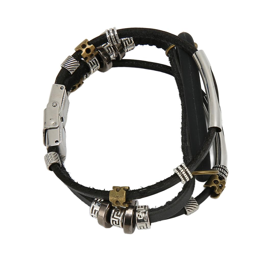 Smart Bracelet Strap Vintage Leather Metal Silicone Protecting Bracelet Band Strap for Mi Band 7