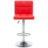 Bar Stool Set 2 pcs Red Faux Leather