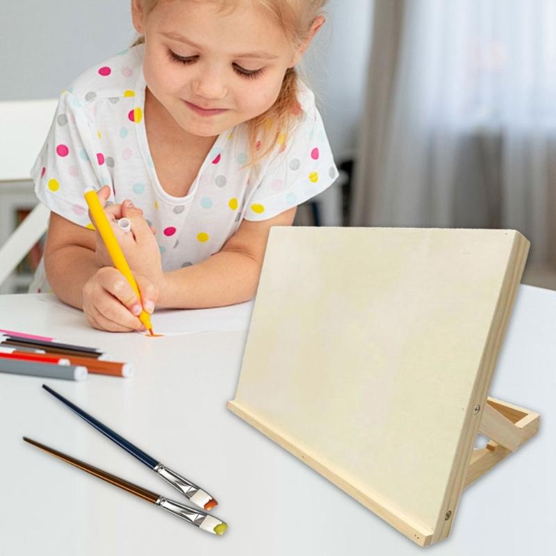 Portable Wood Tabletop Easel Angles Adjustable Drawing Easel Stand for Artist Beginner Sketching Watercolor Oil Painting